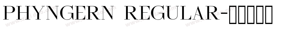 Phyngern Regular字体转换